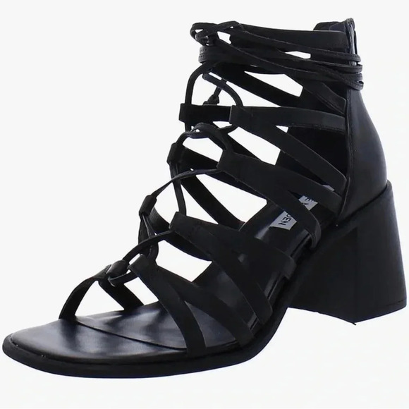 Steve Madden Cherri 30 Heel Gladiator Style Leather Strappy Sandal Women's 8 NEW - Picture 1 of 5